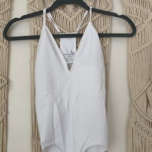 Free people white tank bodysuit